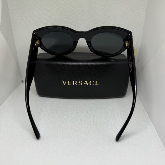 Versace Women’s Designer Sunglasses – Black & Gold Medusa - Picture 8 of 16